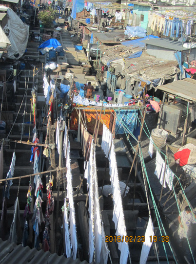 低層カーストグループが生業としている大規模洗濯処理場（ムンバイの「ドビー・ガード」）